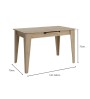 Τραπέζι επεκτεινόμενο χρώμα oak 120/150x70x75εκ.