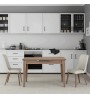 Τραπέζι επεκτεινόμενο χρώμα καρυδί 120/150x70x75εκ.