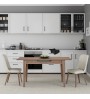 Τραπέζι επεκτεινόμενο χρώμα καρυδί 120/150x70x75εκ.