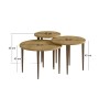 Τραπεζάκι σαλονιού σετ 3 τμχ χρώμα sapphire oak Ø60x46εκ.