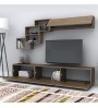 Σύνθεση τηλεόρασης χρώμα καρυδί 210x35x38εκ.