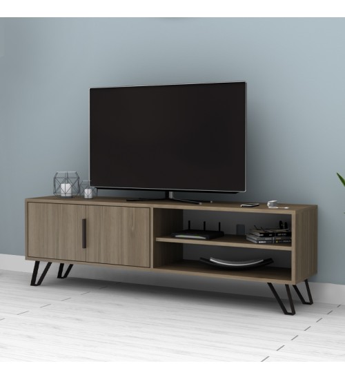 Έπιπλο τηλεόρασης χρώμα καρυδί 160x35x49εκ.