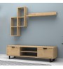 Σύνθεση τηλεόρασης χρώμα φυσικό οξιάς 160x35x40εκ.