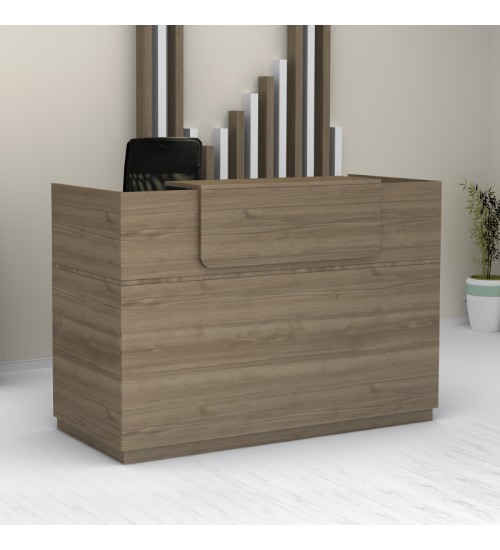 Γραφείο υποδοχής - reception χρώμα καρυδί 160x70x110εκ.
