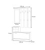 Έπιπλο εισόδου χρώμα καρυδί 100x30x180εκ.
