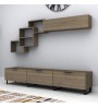 Σύνθεση τηλεόρασης χρώμα καρυδί 210x35x40εκ.