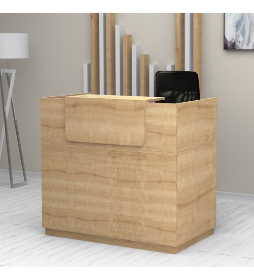 Γραφείο υποδοχής - reception χρώμα φυσικό οξιάς 120x70x110εκ.