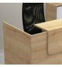 Γραφείο υποδοχής - reception χρώμα φυσικό οξιάς 120x70x110εκ.