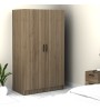 Ντουλάπα ρούχων δίφυλλη χρώμα καρυδί 100x60x181εκ.