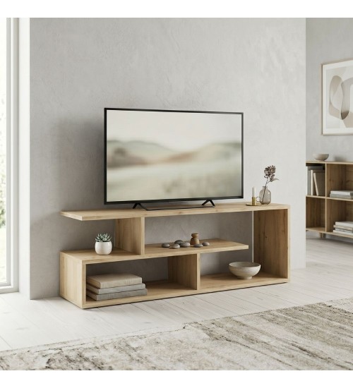 Έπιπλο τηλεόρασης χρώμα φυσικό οξιάς 120x30x40cm.