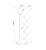 Βιβλιοθήκη χρώμα γκρι σκυροδέματος 45x26,4x120εκ.