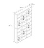 Βιβλιοθήκη χρώμα γκρι σκυροδέματος 100x16,6x178εκ.