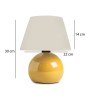 Φωτιστικό επιτραπέζιο μεταλλικό - χρώμα Κίτρινο - Κρεμ Ø22εκ.