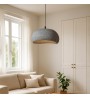 Φωτιστικό οροφής polyester μονόφωτο χρώμα γκρι Ø35x80εκ.