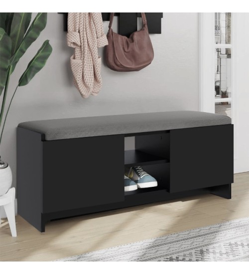Παπουτσοθήκη χρώμα μαύρο 110x37x43εκ.
