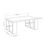 Τραπεζάκι σαλονιού χρώμα sapphire oak - λευκό 105x60x40εκ.
