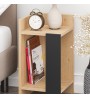 Κομοδίνο αριστερό χρώμα saphhire oak - silky black 30x31,7x55εκ.