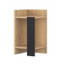 Κομοδίνο αριστερό χρώμα saphhire oak - silky black 30x31,7x55εκ.