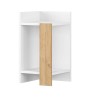 Κομοδίνο αριστερό χρώμα λευκό - saphhire oak 30x31,7x55εκ.