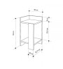 Κομοδίνο αριστερό χρώμα λευκό - saphhire oak 30x31,7x55εκ.