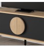 Έπιπλο τηλεόρασης χρώμα sapphire oak - silky black 140x35,6x51εκ.