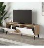 Έπιπλο τηλεόρασης χρώμα sapphire oak - λευκό 140x35,6x51εκ.