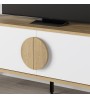 Έπιπλο τηλεόρασης χρώμα sapphire oak - λευκό 140x35,6x51εκ.