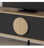 Έπιπλο τηλεόρασης χρώμα sapphire oak - silky black 180x35,6x51εκ.