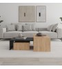 Τραπεζάκι σαλονιού σετ 3 τμχ. χρώμα sapphire oak - silky black 80x50x40,5εκ.