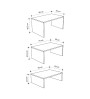 Τραπεζάκι σαλονιού σετ 3 τμχ. χρώμα sapphire oak - silky black 80x50x40,5εκ.