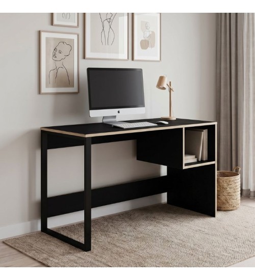 Γραφείο εργασίας χρώμα black wood 110x50x75εκ.