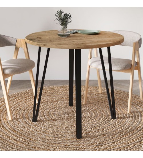 Τραπέζι χρώμα sepet oak Ø90x77,5εκ.