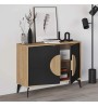 Μπουφές χρώμα sapphire oak - silky black 110x40x82εκ.