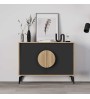 Μπουφές χρώμα sapphire oak - silky black 110x40x82εκ.