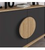 Μπουφές χρώμα sapphire oak - silky black 110x40x82εκ.