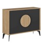 Μπουφές χρώμα sapphire oak - silky black 110x40x82εκ.