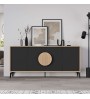 Μπουφές χρώμα sapphire oak - silky black 180x40x82εκ.