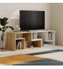 Έπιπλο τηλεόρασης πολυμορφικό χρώμα sapphire oak - λευκό 145x35x44,8εκ.