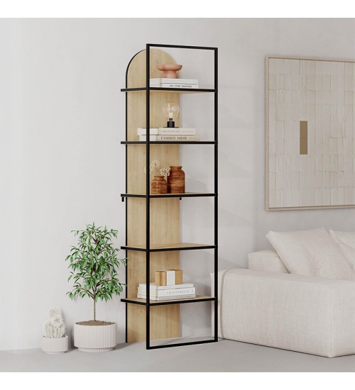 Βιβλιοθήκη χρώμα sapphire oak 53x31,7x180εκ.