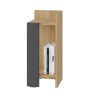 Κομοδίνο Δεξί χρώμα sapphire oak - ανθρακί 25x27x60εκ.