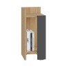 Κομοδίνο Αριστερό χρώμα sapphire oak - ανθρακί 25x27x60εκ.