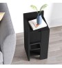 Κομοδίνο αριστερό χρώμα black wood 25x27x60εκ.