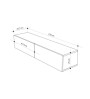 Έπιπλο τηλεόρασης επιτοίχιο χρώμα ash green 135x31,7x25εκ.