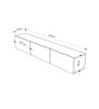 Έπιπλο τηλεόρασης επιτοίχιο χρώμα sandstone 180x30x30εκ.
