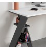 Γραφείο εργασίας χρώμα ανθρακί - λευκό 137x60x75εκ