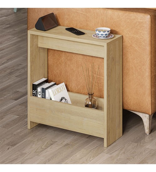 Τραπεζάκι βοηθητικό χρώμα sapphire oak 55x20x60εκ.