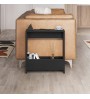 Τραπεζάκι βοηθητικό χρώμα black wood 55x20x60εκ.