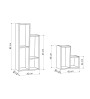 Ραφιέρα - Ανθοστήλη χρώμα sapphire oak 84x20x89εκ.