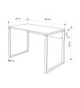 Γραφείο εργασίας χρώμα sapphire oak - λευκό 100x60x75εκ.