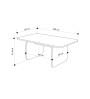 Τραπεζάκι σαλονιού χρώμα sepet oak - sandstone 100x60x41,8εκ.